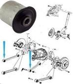 Silenblok,horního vodicího ramene na zadní nápravě ke karoserii K200179 Jeep Commander XK